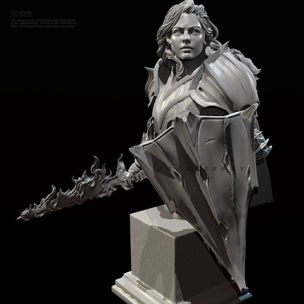 55mm 70mm Bust of A Female Kni - Model Kit Knight review and price