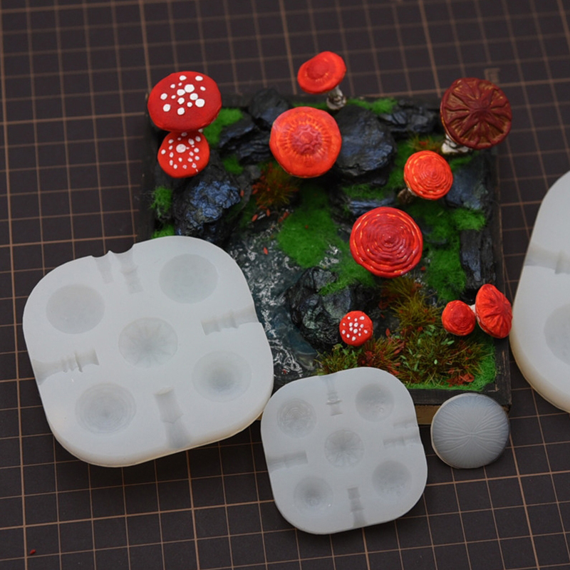 2pcs/set Mini Mushroom Silicon - Model Kit Resin review and price