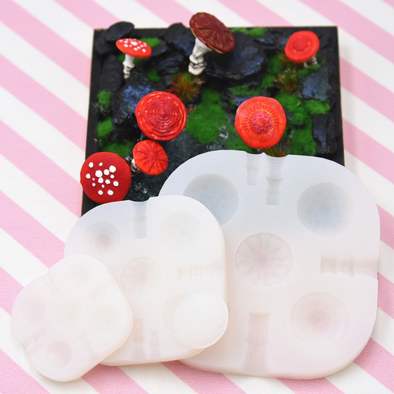 2pcs/set Mini Mushroom Silicon - Model Kit Resin review and price