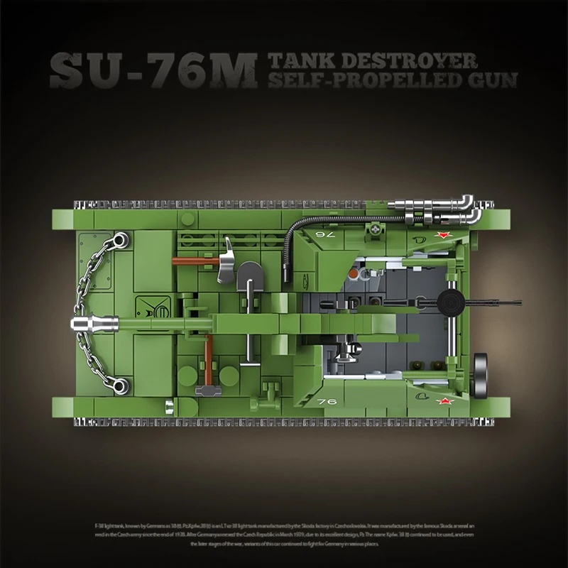 The Soviet SU-76M Tank Destroy - Model Kit Destroyer review and price