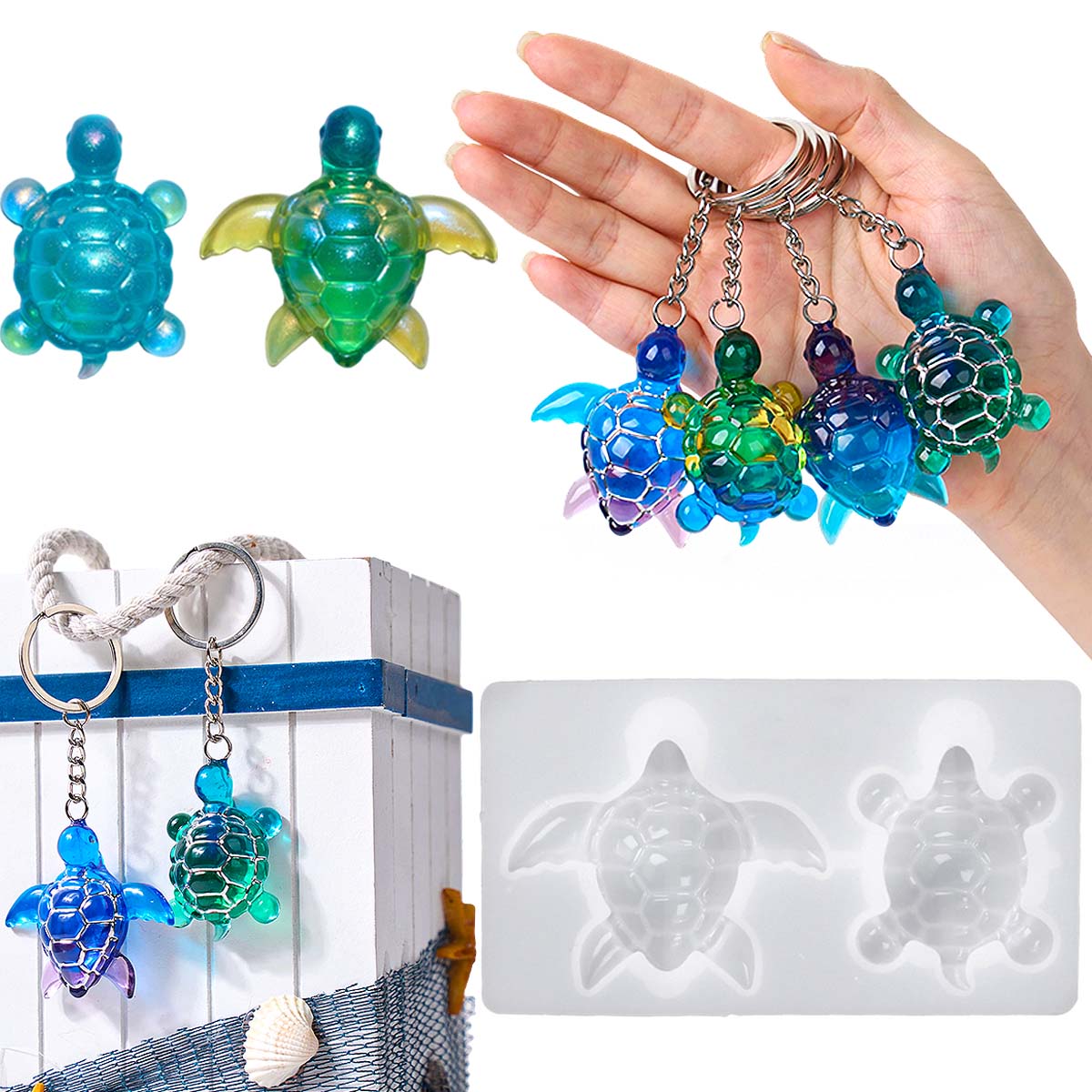 3D Sea Turtle Keychain Silicon - Model Kit Resin review and price