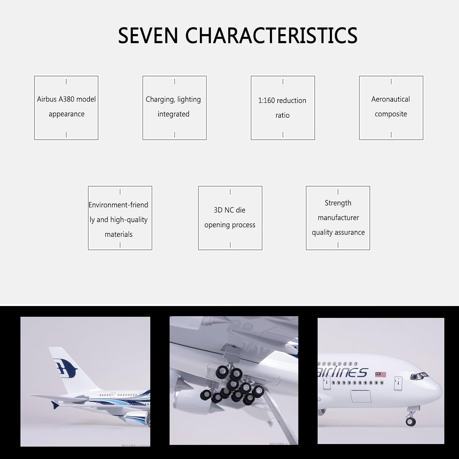 1:160 Scale Malaysia Airlines  - Model Kit Planes review and price
